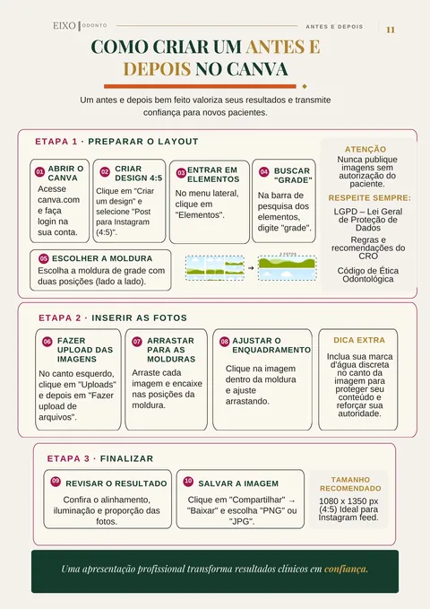 Página 11 — Como criar um antes e depois no Canva